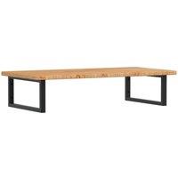 Berkfield Home Basin Shelf Wall Mounted Steel & Solid Wood Oak in Brown