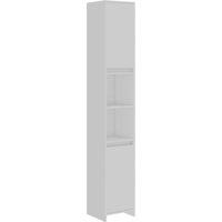 Berkfield Home Bathroom Cabinet White 30x30x183.5 cm Engineered Wood