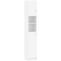 Berkfield Home Bathroom Cabinet White 32x25.5x190 cm Engineered Wood
