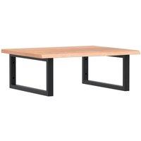 Berkfield Home Basin Shelf Wall Mounted Steel & Solid Wood Oak in Brown