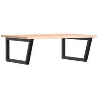 Berkfield Home Basin Shelf Wall Mounted Steel & Solid Wood Oak in Natural