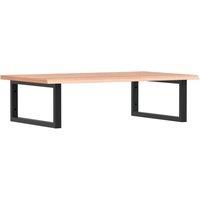 Berkfield Home Basin Shelf Wall Mounted Steel & Solid Wood Oak in Brown