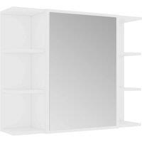 Berkfield Home Bathroom Mirror Cabinet White 80x20.5x64 cm Engineered Wood