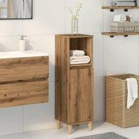 Berkfield Home Bathroom Cabinet Artisan Oak 30x30x100 cm Engineered Wood in Brown | Size: 30 x 30 x 100 cm