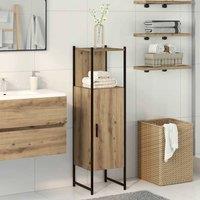 Berkfield Home Bathroom Cabinet Artisan Oak 33x33x120.5 cm Engineered Wood in Brown