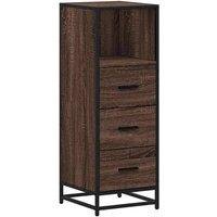 Berkfield Home Bathroom Cabinet Brown Oak 35x37.5x100 cm Engineered Wood