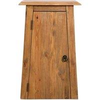 Berkfield Home Bathroom Wall Cabinet Solid Pinewood 42x23x70 cm in Brown | Size: 42 x 23 x 70 cm