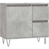 Berkfield Home Bathroom Cabinet Concrete Grey 65x33x60 cm Engineered Wood | Size: 65 x 33 x 60 cm