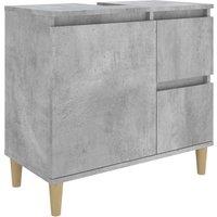 Berkfield Home Bathroom Cabinet Concrete Grey 65x33x60 cm Engineered Wood | Size: 65 x 33 x 60 cm