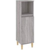 Berkfield Home Bathroom Cabinet Grey Sonoma 30x30x100 cm Engineered Wood | Size: 30 x 30 x 100 cm