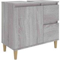 Berkfield Home Bathroom Cabinet Grey Sonoma 65x33x60 cm Engineered Wood | Size: 65 x 33 x 60 cm