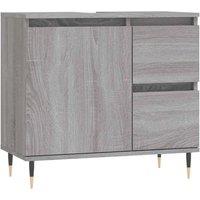 Berkfield Home Bathroom Cabinet Grey Sonoma 65x33x60 cm Engineered Wood | Size: 65 x 33 x 60 cm