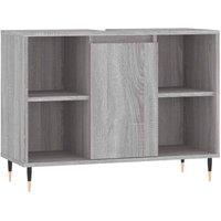 Berkfield Home Bathroom Cabinet Grey Sonoma 80x33x60 cm Engineered Wood | Size: 80 x 33 x 60 cm