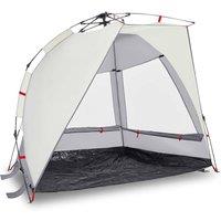 Berkfield Home Beach Tent 2-Person Grey Quick Release Waterproof