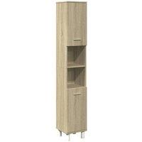 Berkfield Home Bathroom Cabinet Sonoma Oak 30.5x30x179 cm Engineered Wood in Light Brown