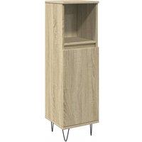 Berkfield Home Bathroom Cabinet Sonoma Oak 30x30x100 cm Engineered Wood in Light Brown | Size: 30 x 30 x 100 cm