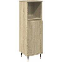 Berkfield Home Bathroom Cabinet Sonoma Oak 30x30x100 cm Engineered Wood in Light Brown | Size: 30 x 30 x 100 cm