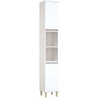 Berkfield Home Bathroom Cabinet White 30x30x190 cm Engineered Wood | Size: 30 x 30 x 190 cm