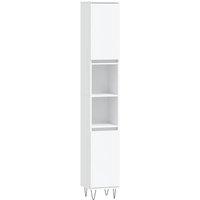 Berkfield Home Bathroom Cabinet White 30x30x190 cm Engineered Wood | Size: 30 x 30 x 190 cm
