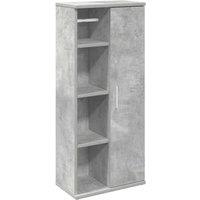 Berkfield Home Bathroom Cabinet with Roll Holder Concrete Grey 39x22x90 cm | Size: 39 x 22 x 90 cm
