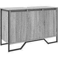 Berkfield Home Bathroom Sink Cabinet Grey Sonoma 91x35x60 cm Engineered Wood | Size: 91 x 35 x 60 cm
