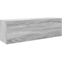 Berkfield Home Bathroom Wall Cabinet Grey Sonoma 100x25x30 cm Engineered Wood | Size: 100 x 25 x 30 cm