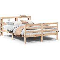 Berkfield Home Bed Frame with Headboard without Mattress 140x200 cm in Natural