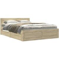 Berkfield Home Bed Frame Frame Wax Brown 75x190 cm Small Single Solid Wood Pine in Light Tan | Size: Small Double
