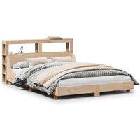 Berkfield Home Bed Frame without Mattress 120x190 cm Small Double Solid Wood Pine in Natural