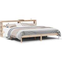 Berkfield Home Bed Frame without Mattress 180x200 cm Super King Solid Wood Pine in Light Tan