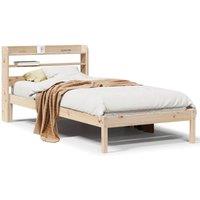 Berkfield Home Bed Frame without Mattress 90x200 cm Solid Wood Pine in Natural