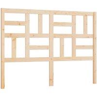 Berkfield Home Bed Headboard 146x4x104 cm Solid Wood Pine in Light Oak | Size: 146 x 4 x 104 cm