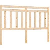 Berkfield Home Bed Headboard 156x4x100 cm Solid Wood Pine in Natural | Size: 156 x 4 x 100 cm