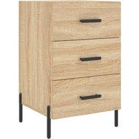 Berkfield Home Bedside Cabinet Sonoma Oak 40x40x66 cm Engineered Wood in Light Tan | Size: 40 x 40 x 66 cm
