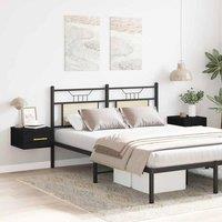 Berkfield Home Bedside Cabinets 2 pcs Wall-Mounted Black Oak 35x35x20 cm | Size: 35 x 35 x 20 cm