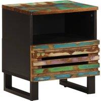 Berkfield Home Bedside Cabinets 2 pcs 40x33x46 cm Solid Wood Reclaimed in Black | Size: 40 x 33 x 46 cm