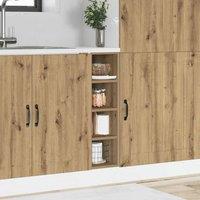 Berkfield Home Bottom Cabinet Artisan Oak 20x44, 5x81, 5 cm Engineered Wood in Brown
