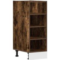 Berkfield Home Bottom Cabinet Smoked Oak 30x44, 5x81, 5 cm Engineered Wood in Brown