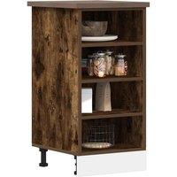 Berkfield Home Bottom Cabinet Smoked Oak 40x44.5x81.5 cm Engineered Wood in Brown