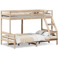 Berkfield Home Bunk Bed without Mattress 90x200/120x200 cm Solid Wood in Light Brown
