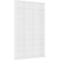 Berkfield Home CD Cabinet White 102x16x177.5 cm Engineered Wood