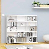 Berkfield Home CD Cabinet White 102x23x89.5 cm Engineered Wood