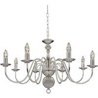 Berkfield Home Chandelier Silver 8 x E14 Bulbs