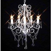 Berkfield Home Chandelier with 2800 Crystals E14 in White