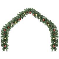 Berkfield Home Christmas Garland Decorated with Baubles & LED Lights 10 m