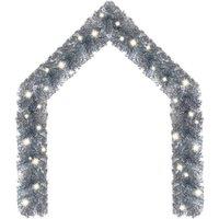 Berkfield Home Christmas Garland with LED Lights 10 m Silver