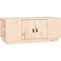 Berkfield Home Coffee Table 100x50x41 cm Solid Wood Pine in Natural | Size: 100 x 50 x 41 cm