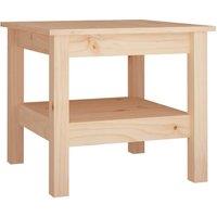 Berkfield Home Coffee Table 45x45x40 cm Solid Wood Pine in Natural | Size: 45 x 45 x 40 cm