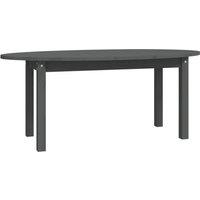 Berkfield Home Coffee Table Grey 110x55x45 cm Solid Wood Pine | Size: 110 x 55 x 45 cm