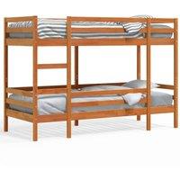 Berkfield Home Bunk Bed without Mattress Wax Brown 80x200 cm Solid Wood Pine